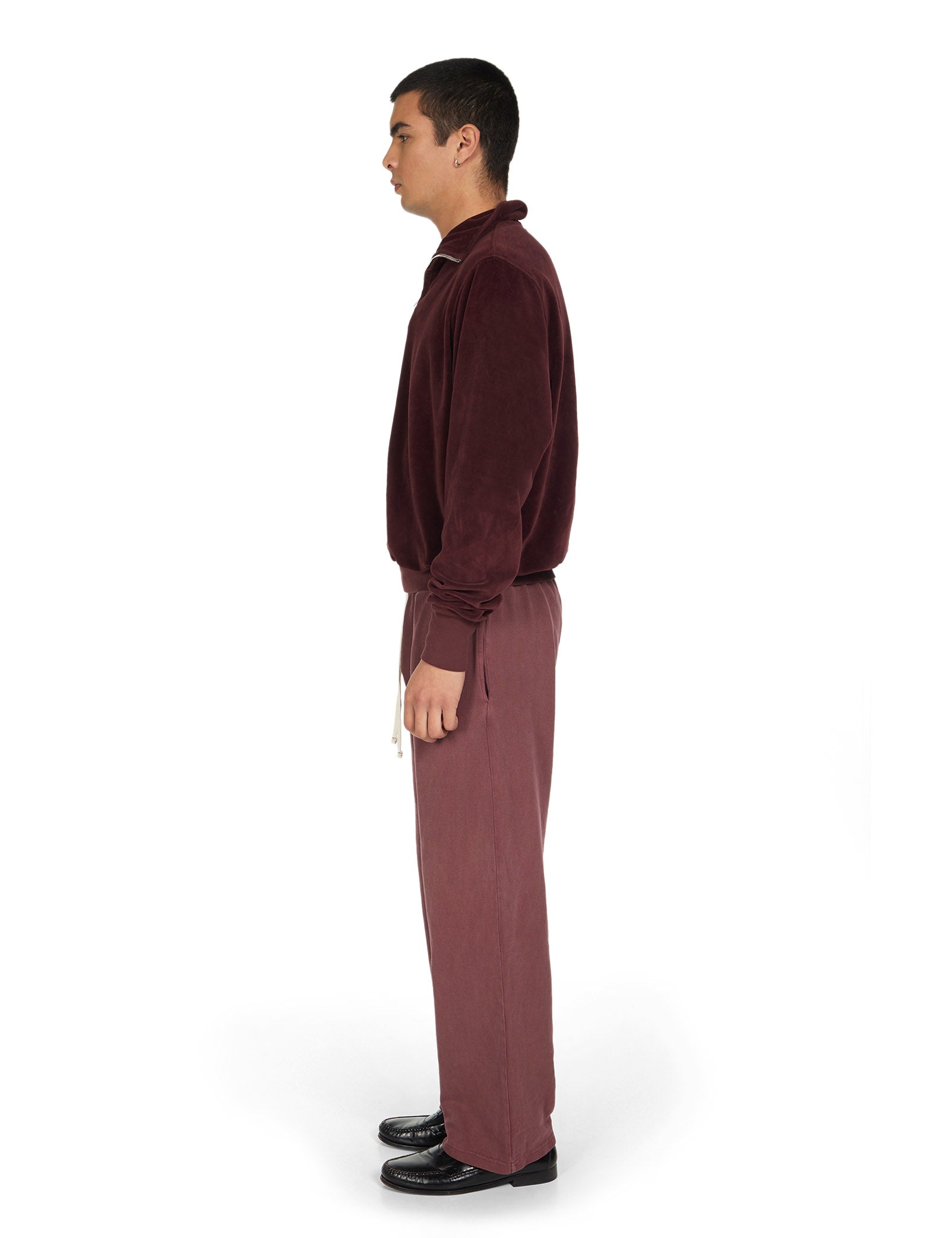 Velour Half Zip Yacht Pullover