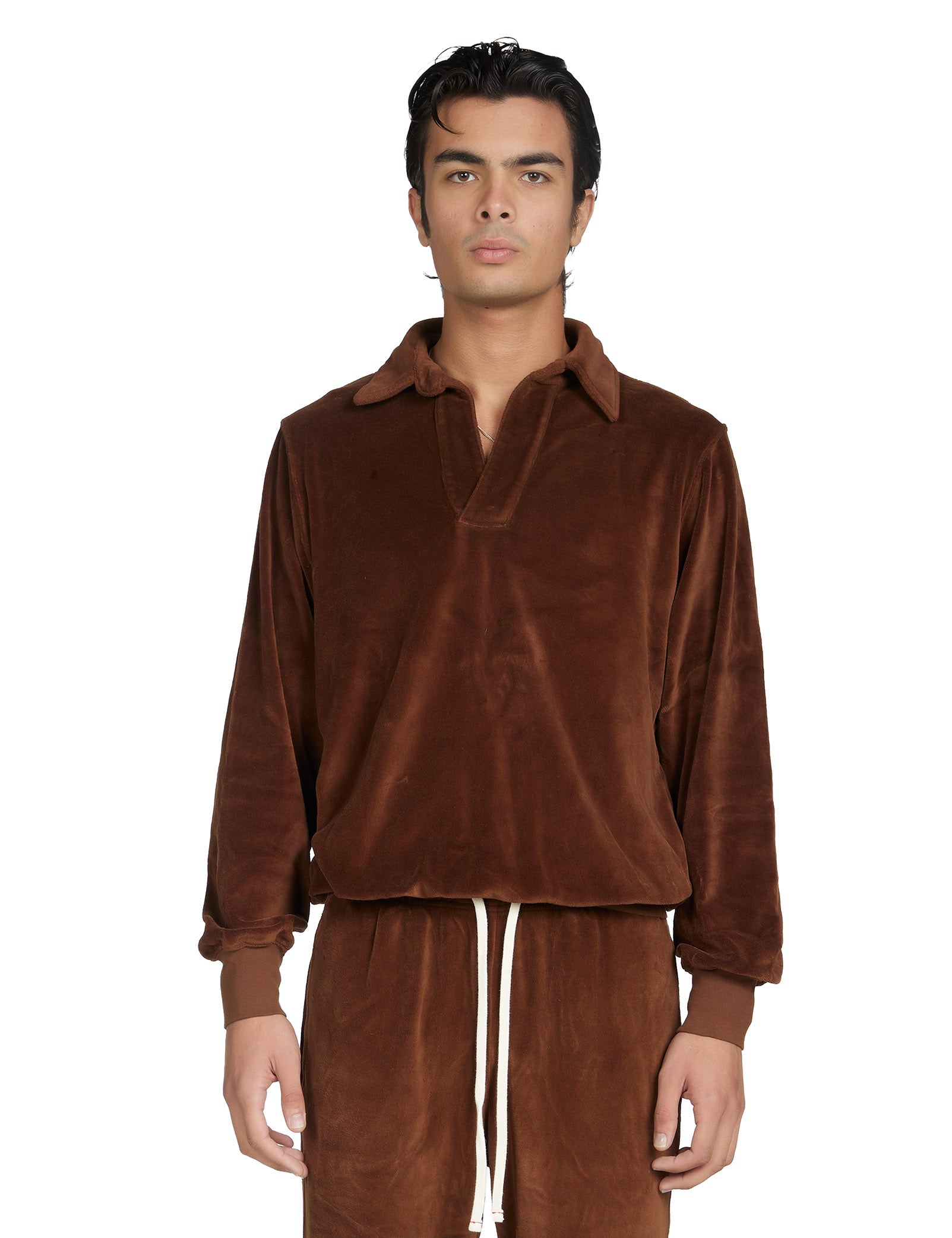 Velour Moto Back Polo