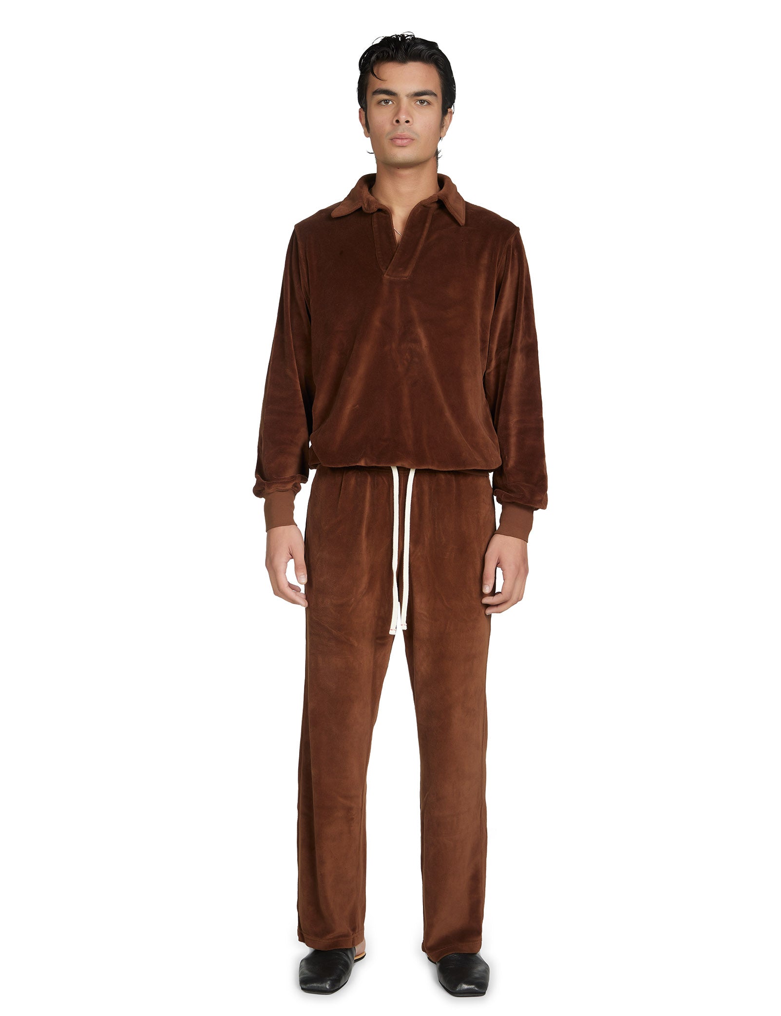 Velour Moto Back Polo