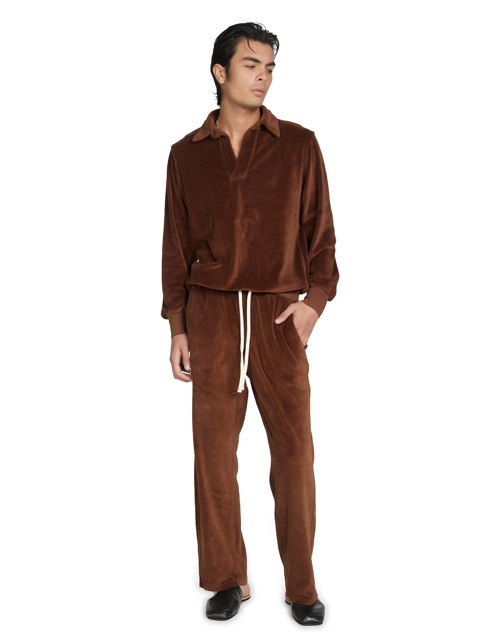 Velour Moto Back Polo
