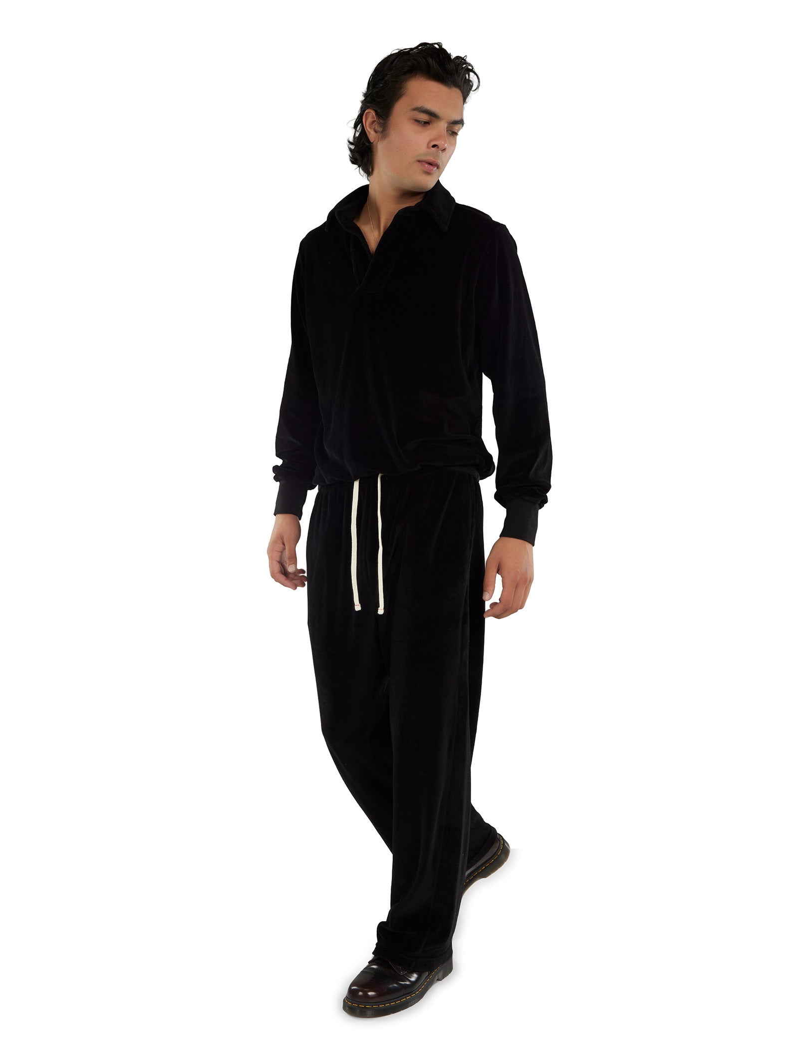 Velour Moto Back Polo