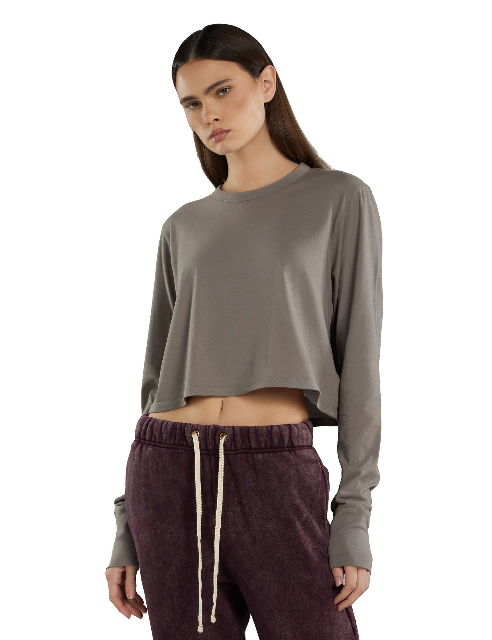 Mert Long Sleeve Crop Tee