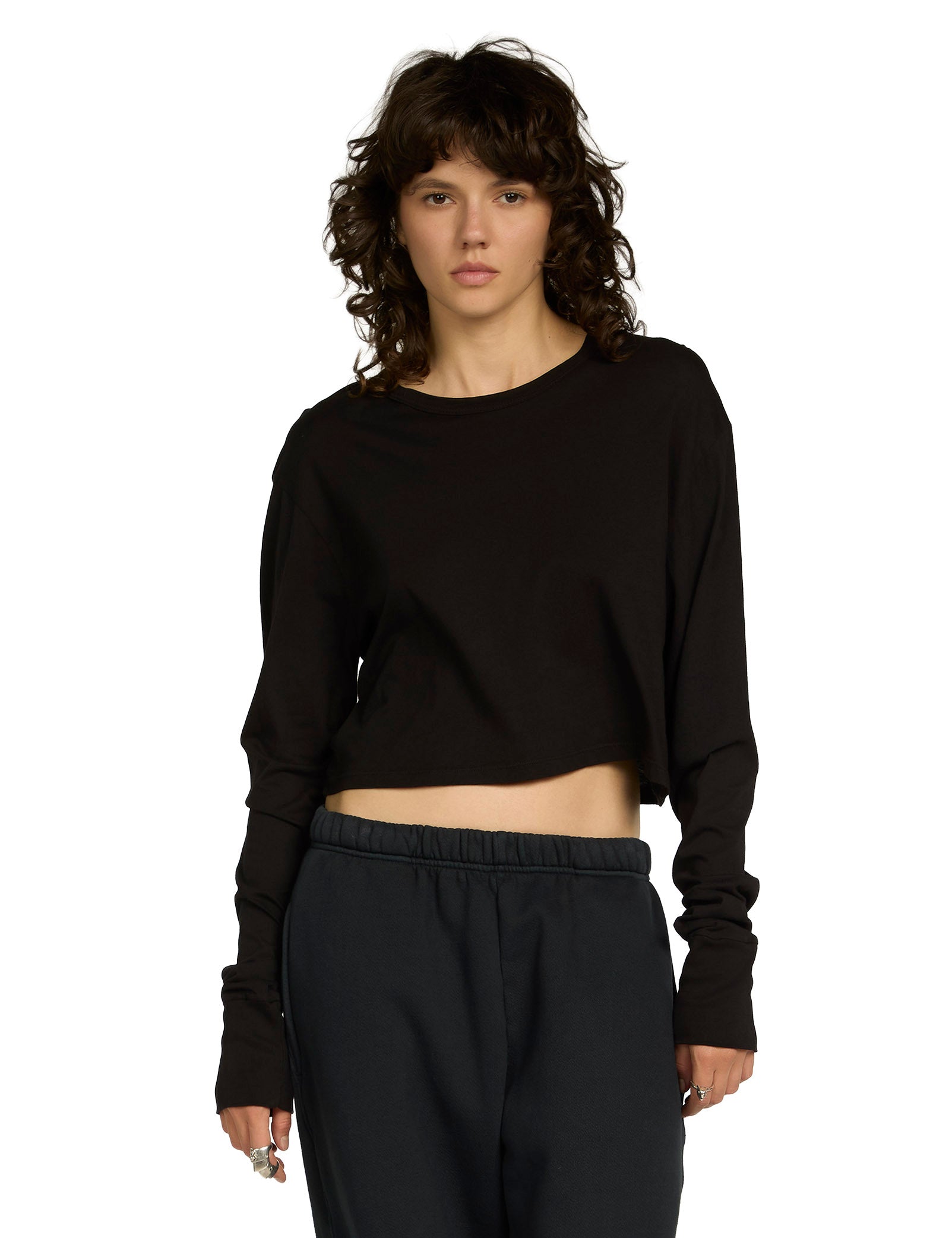 Mert Long Sleeve Crop Tee