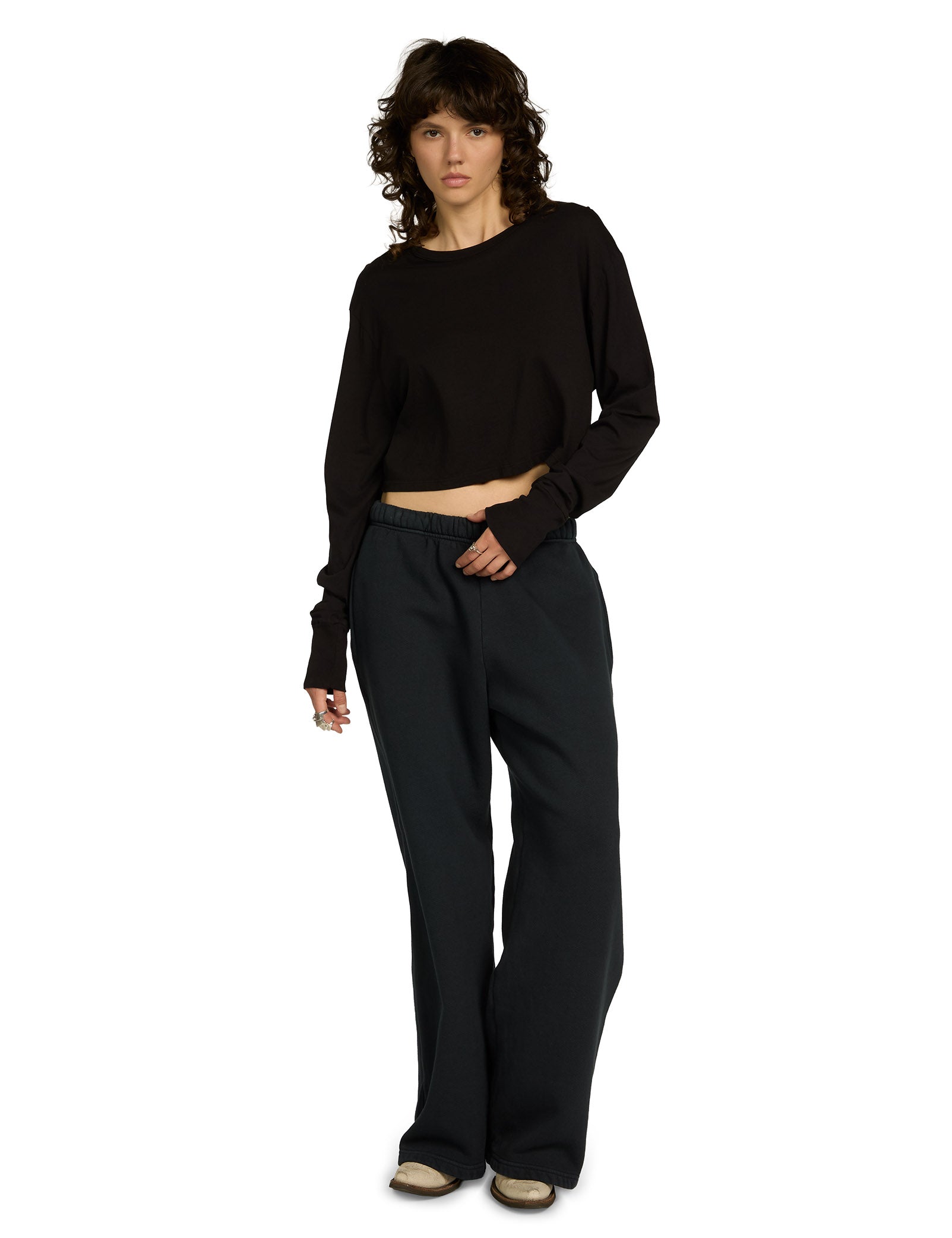 Mert Long Sleeve Crop Tee