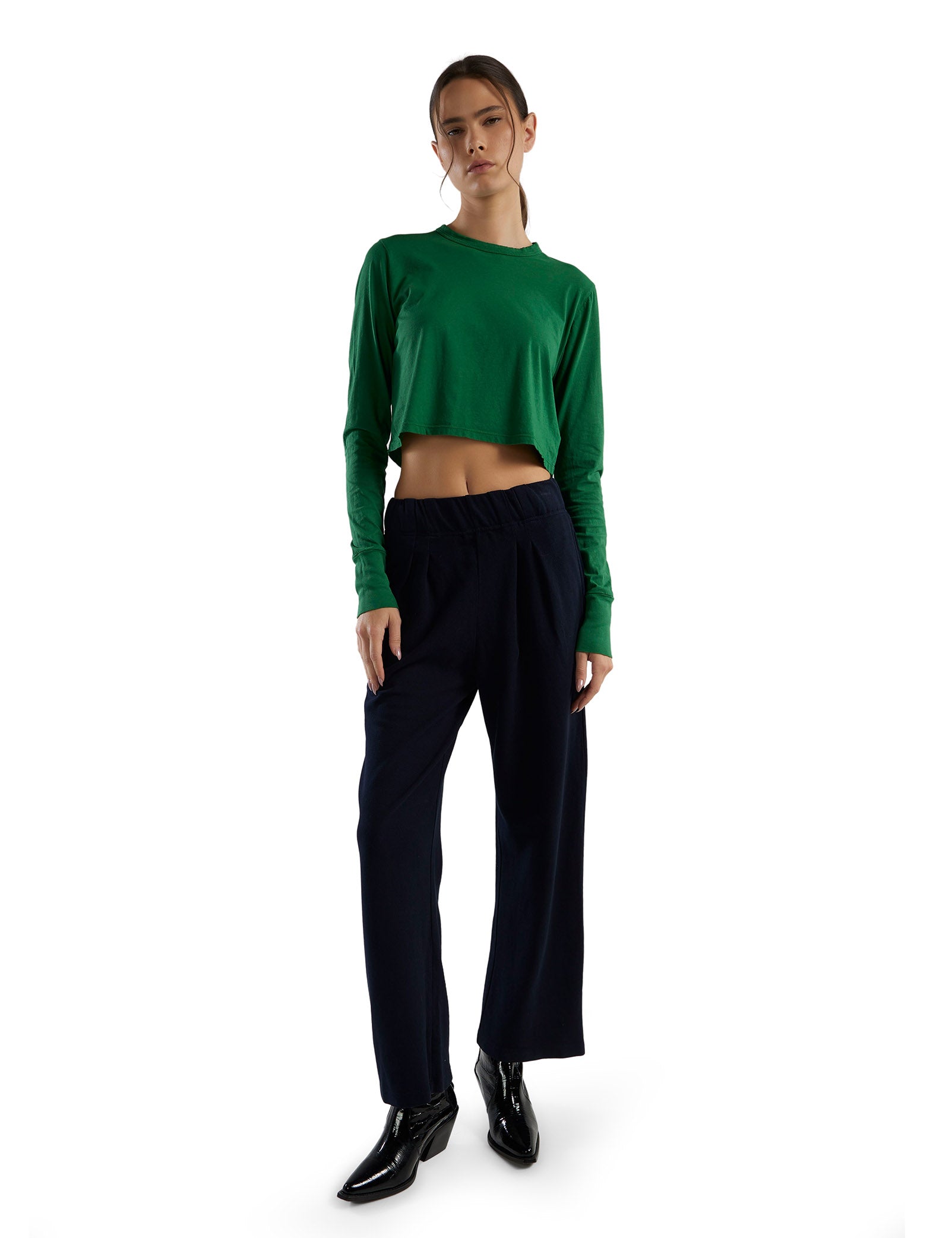 Mert Long Sleeve Crop Tee