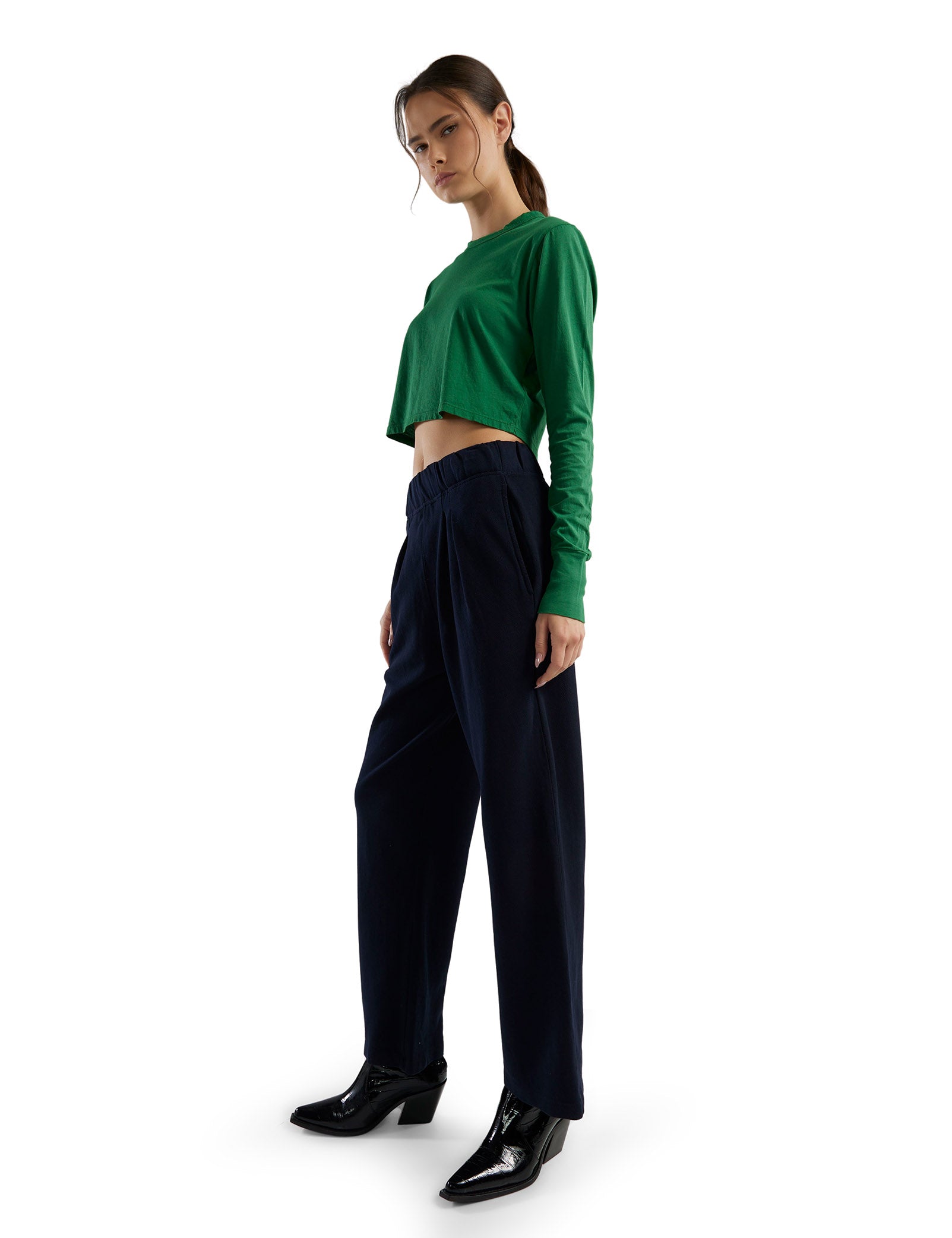 Mert Long Sleeve Crop Tee