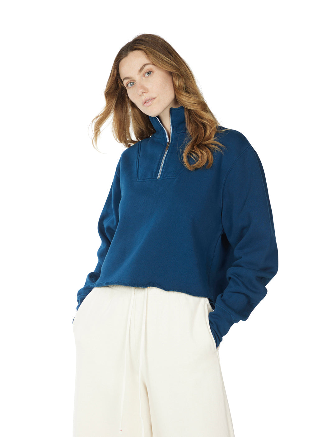 Haley Crop Half Zip Pullover