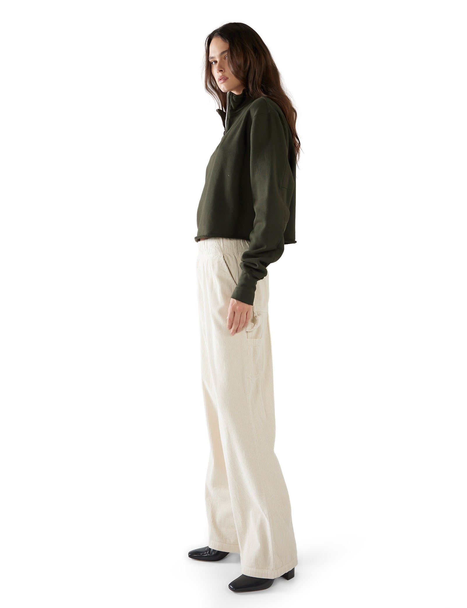 Haley Crop Half Zip Pullover