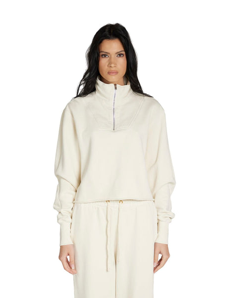 トップス Philme logo sweat ivory L PUMA Women's Long Sleeve Fleece Lined Embroidered Logo
