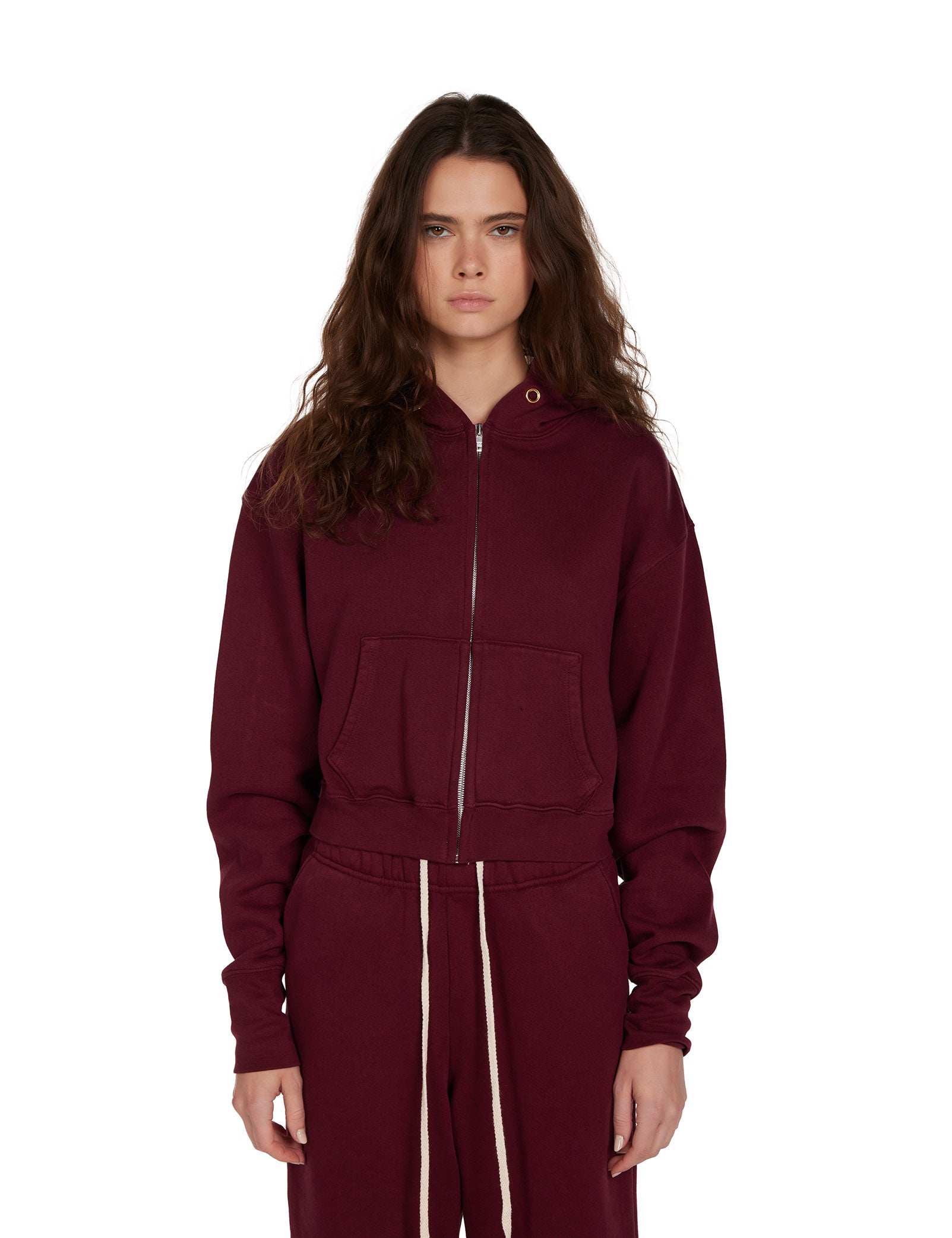 Zendaya Crop Zip Hoodie
