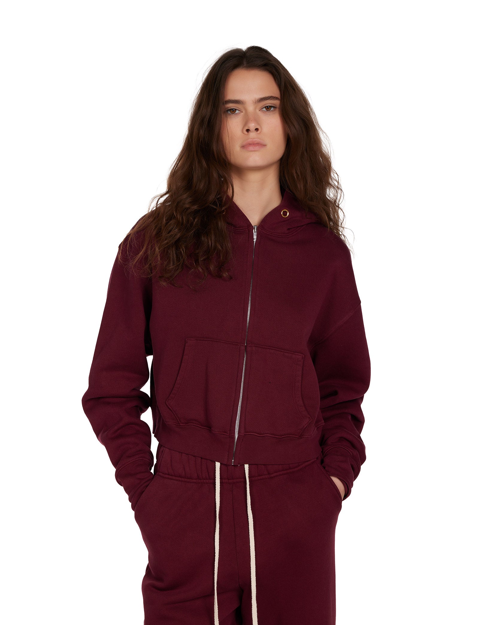 Zendaya Crop Zip Hoodie