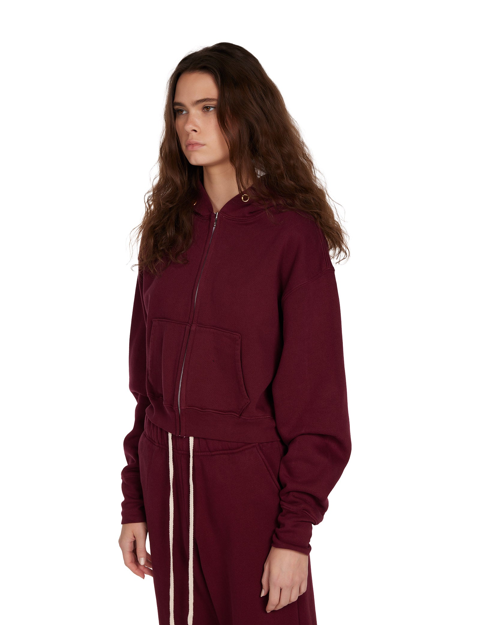 Zendaya Crop Zip Hoodie