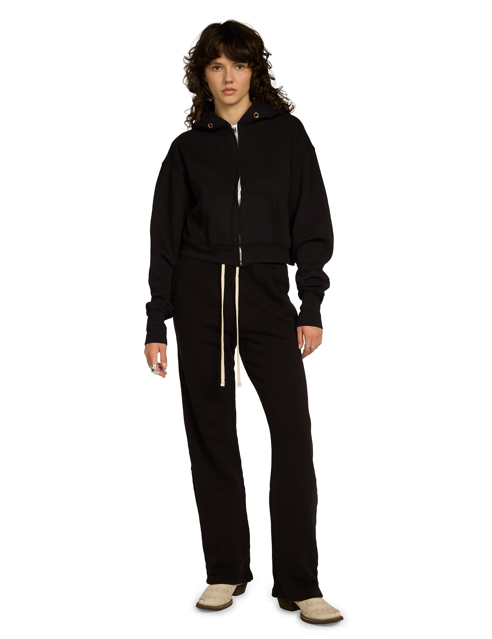 Zendaya Crop Zip Hoodie