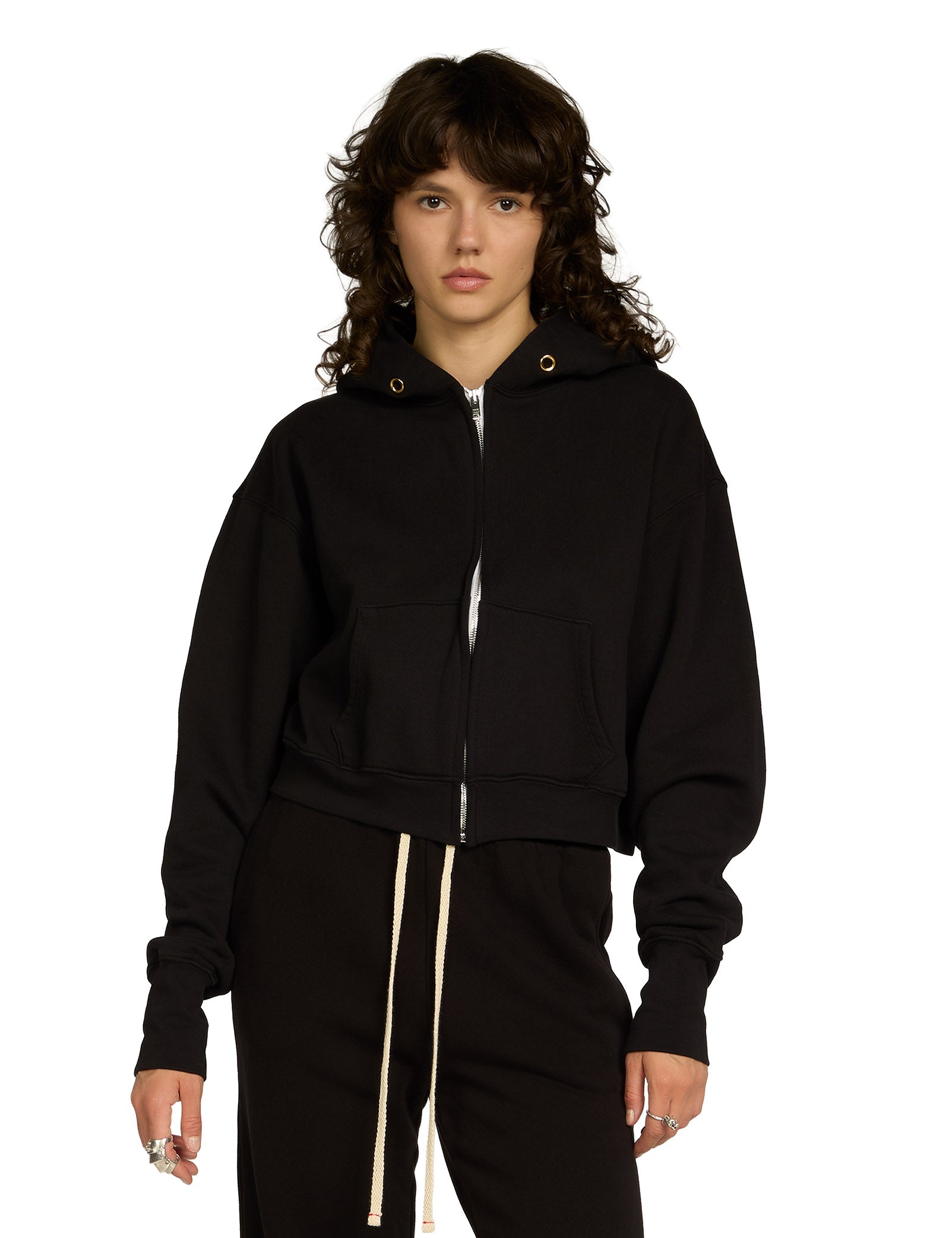 Zendaya Crop Zip Hoodie – L E S T I E N