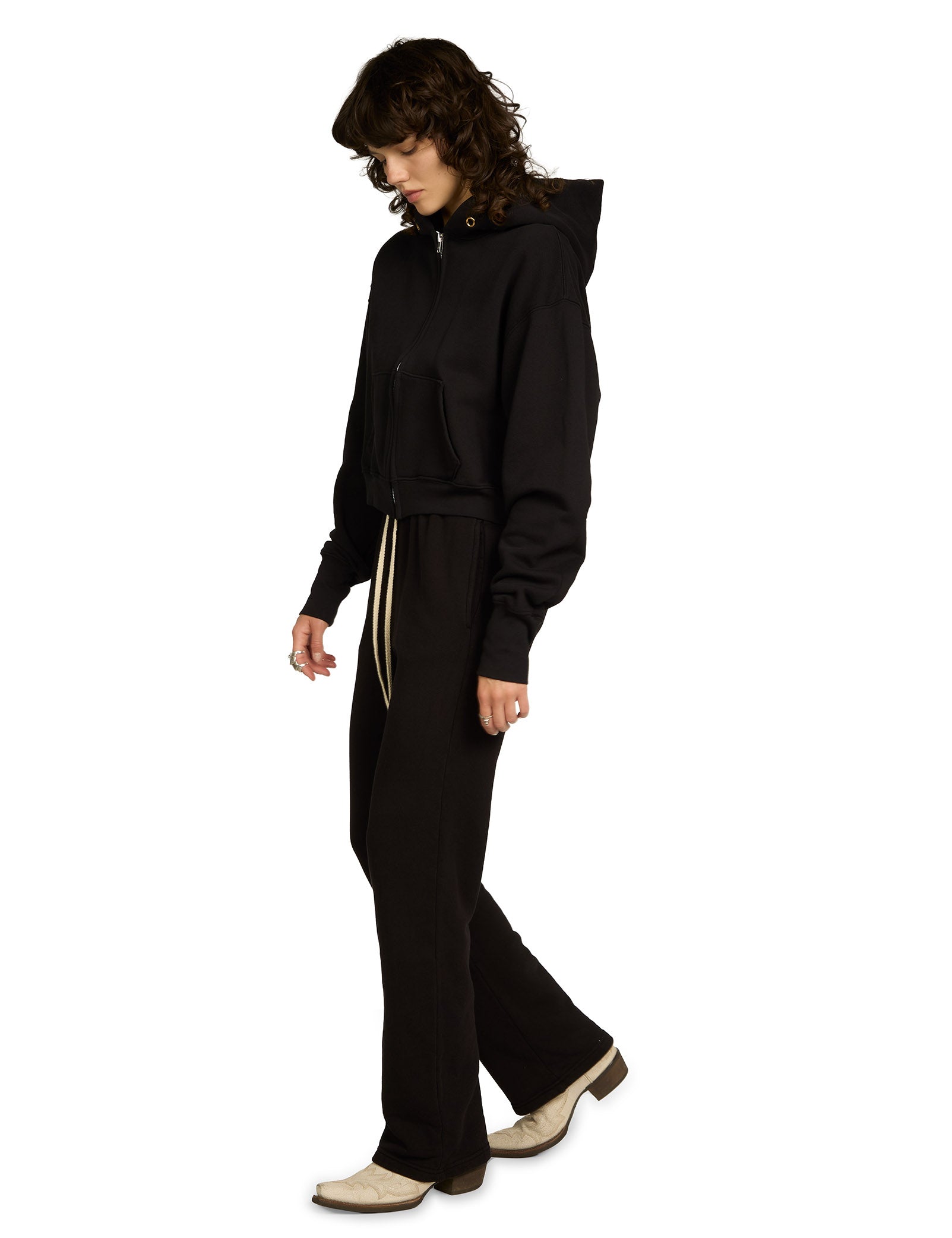 Zendaya Crop Zip Hoodie