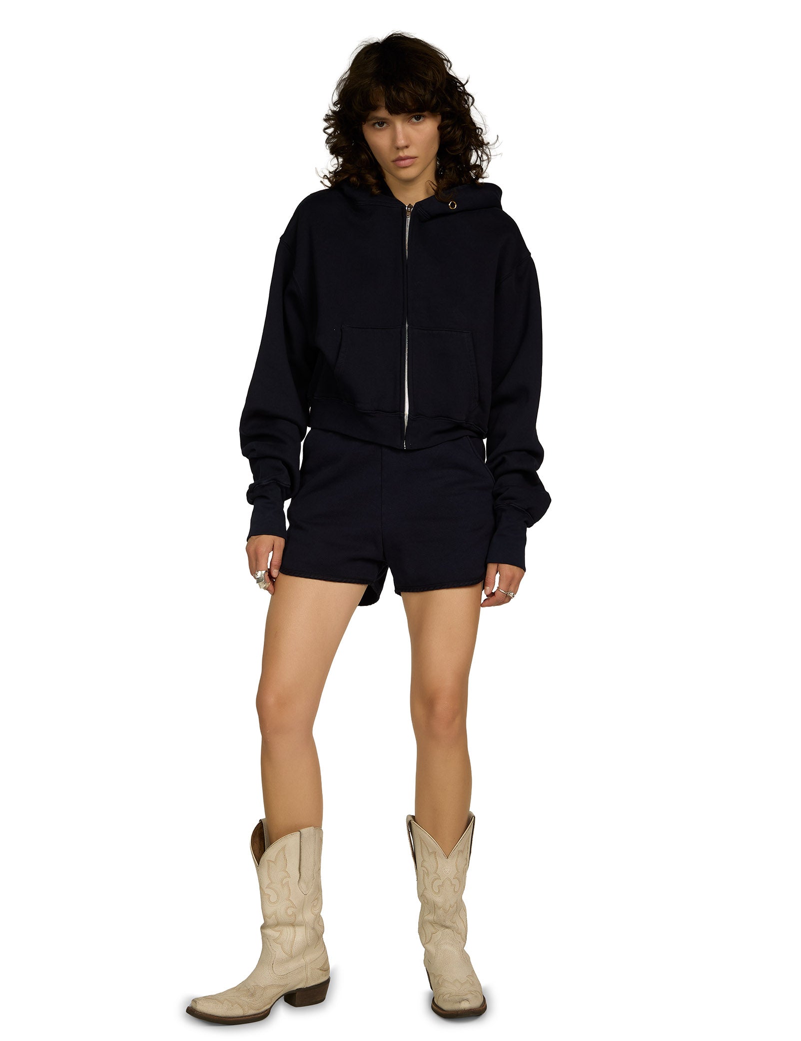 Zendaya Crop Zip Hoodie