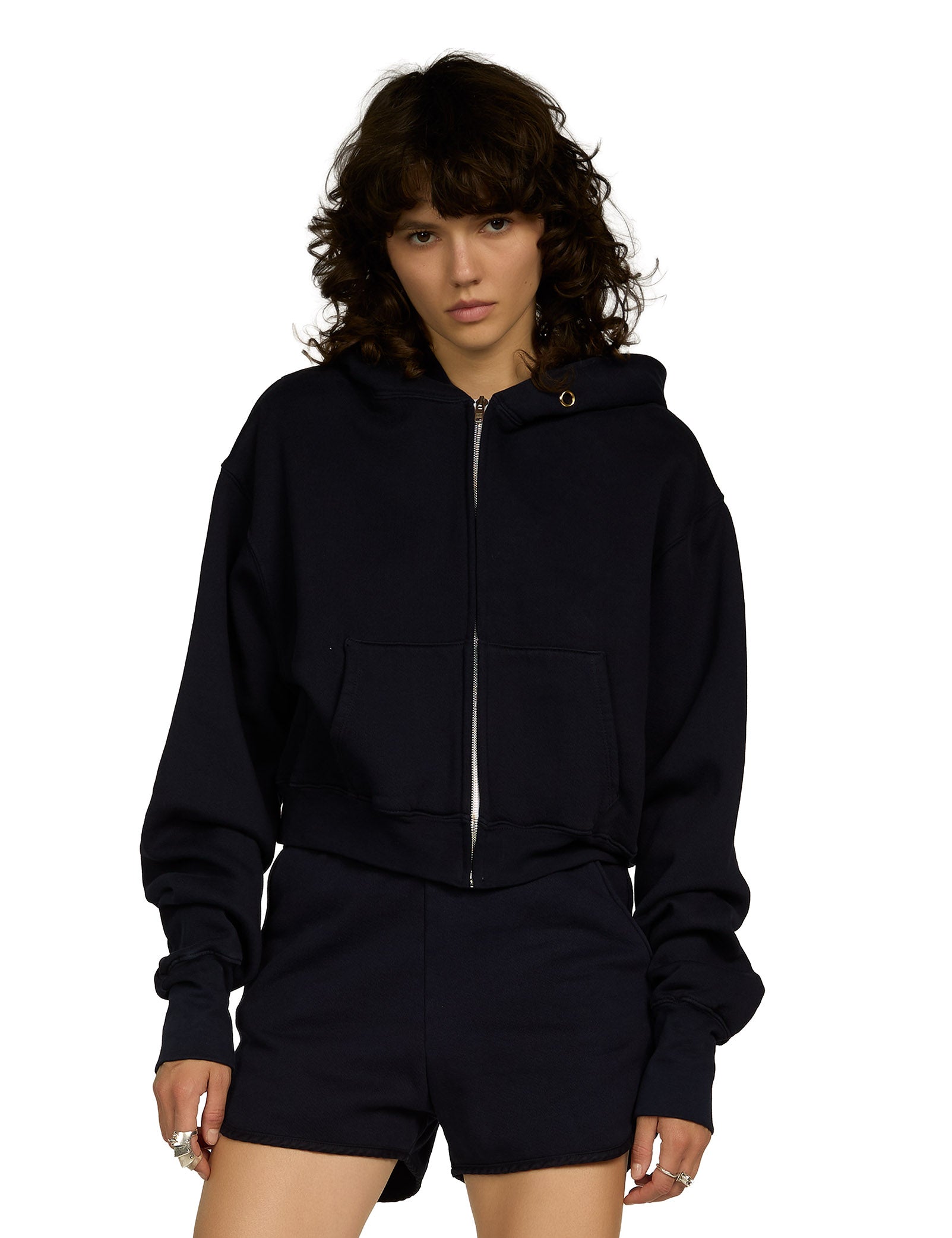 Zendaya Crop Zip Hoodie