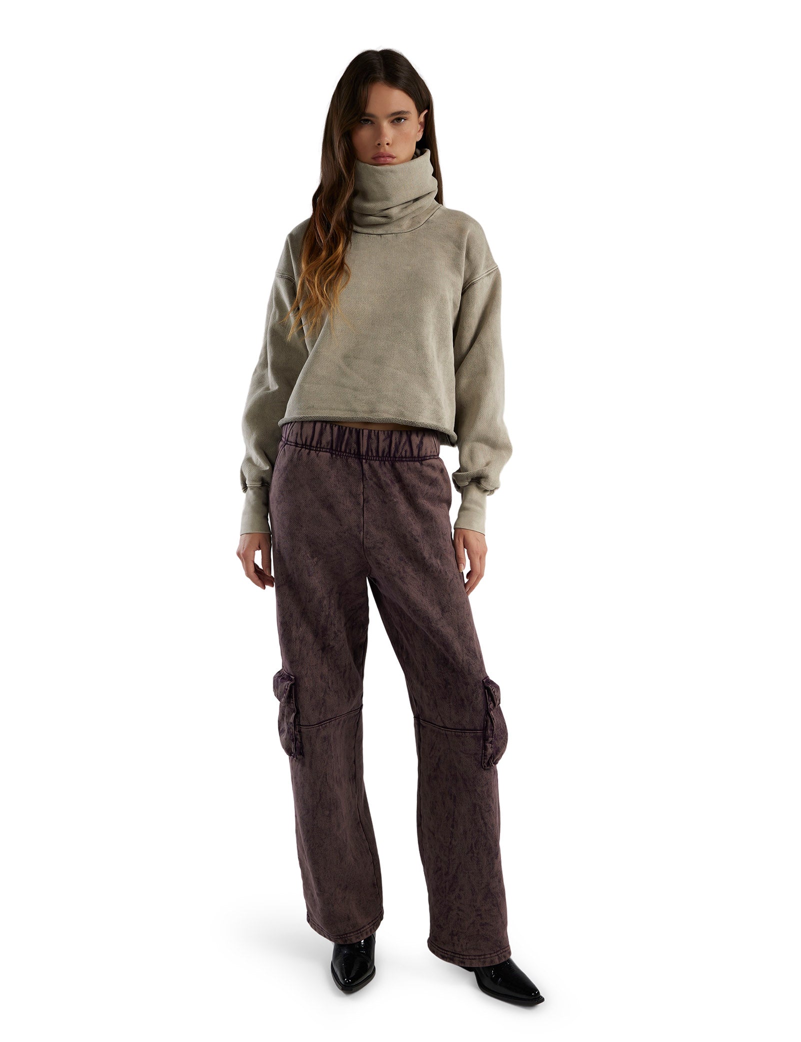 Corey Crop Cowl Neck