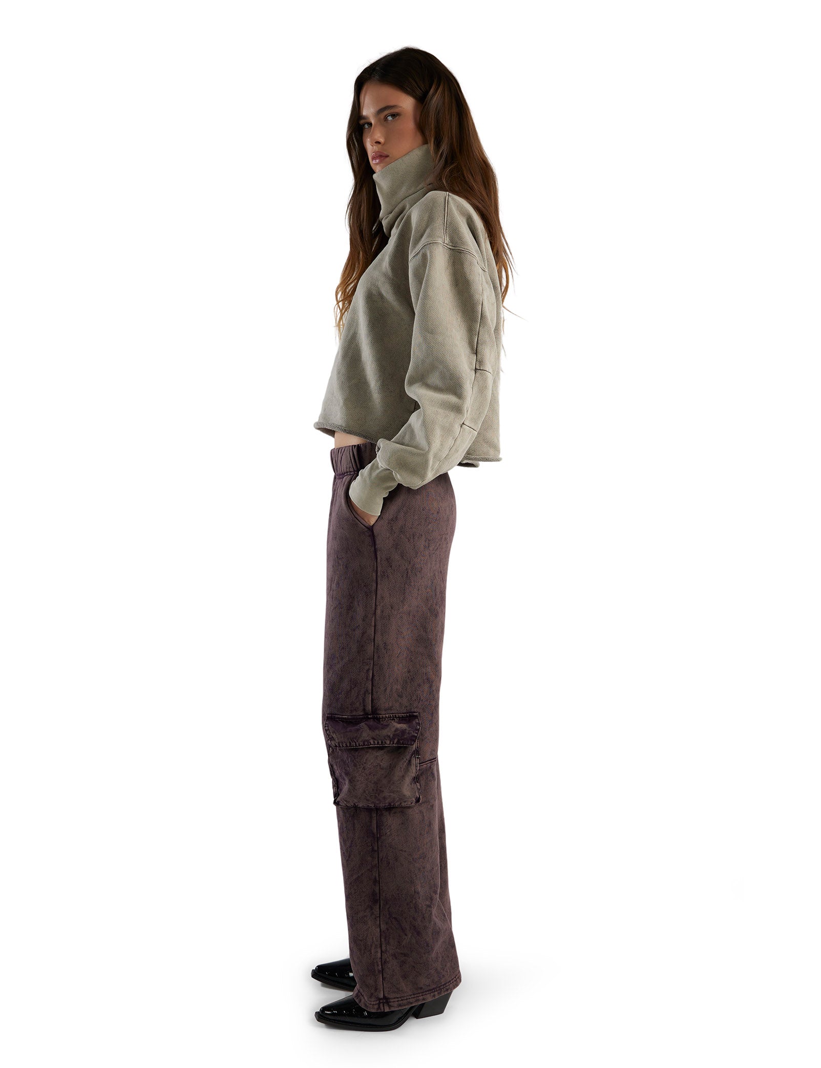 Corey Crop Cowl Neck