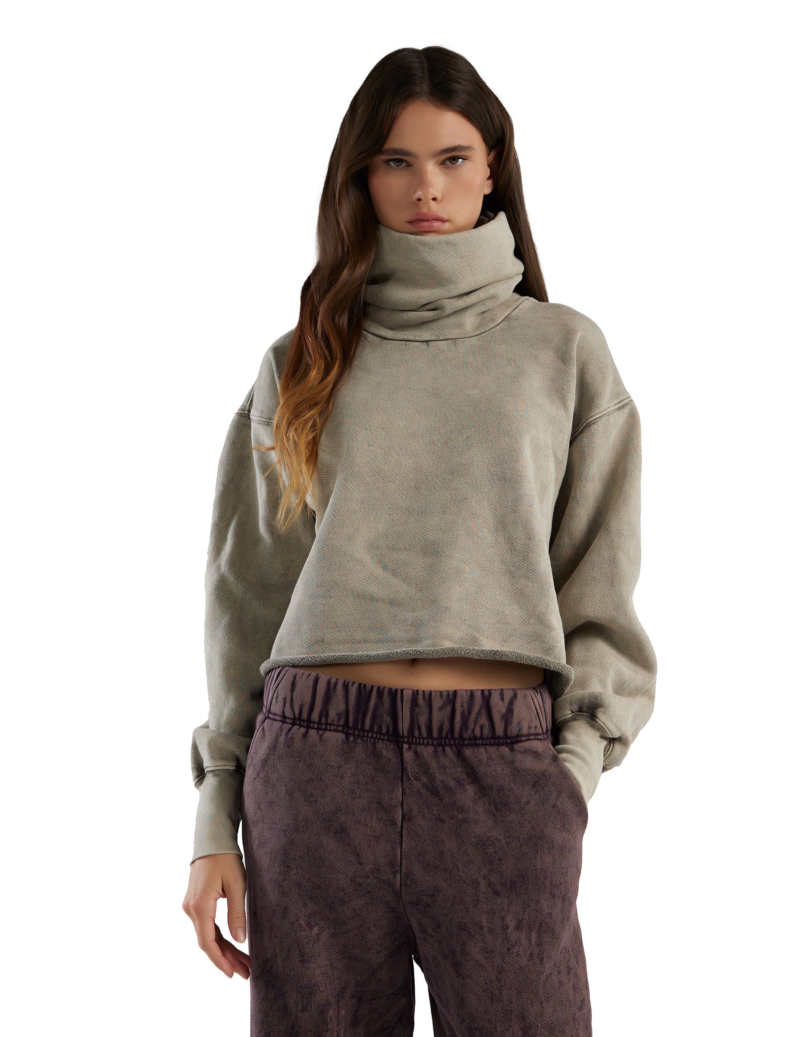 Corey Crop Cowl Neck