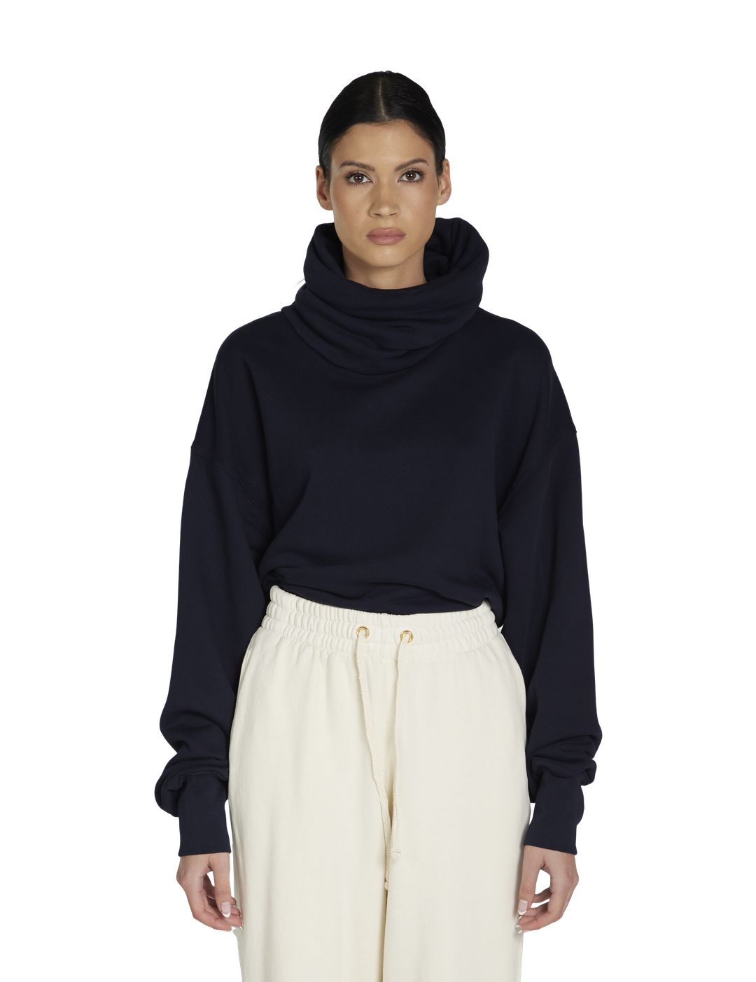 Corey Crop Cowl Neck