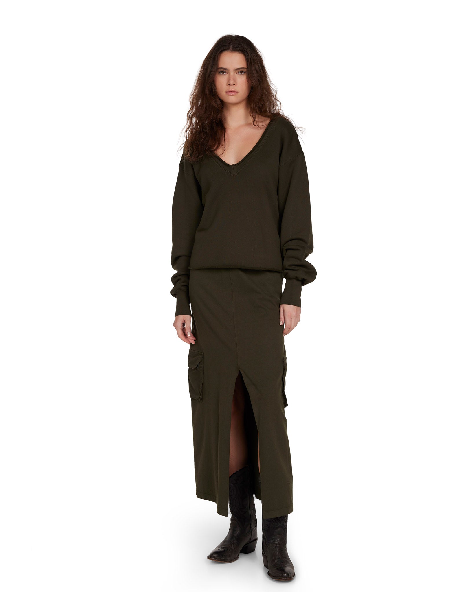Veronica Double V Roll Neck
