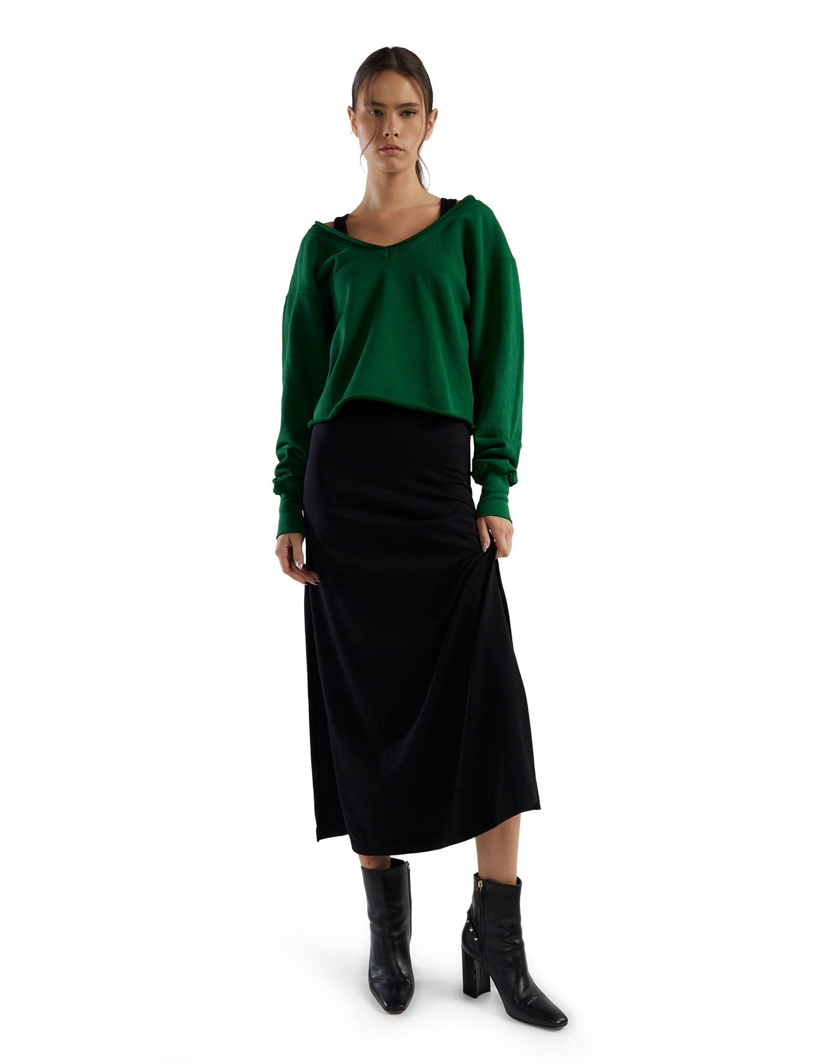 Veronica Double V Roll Neck