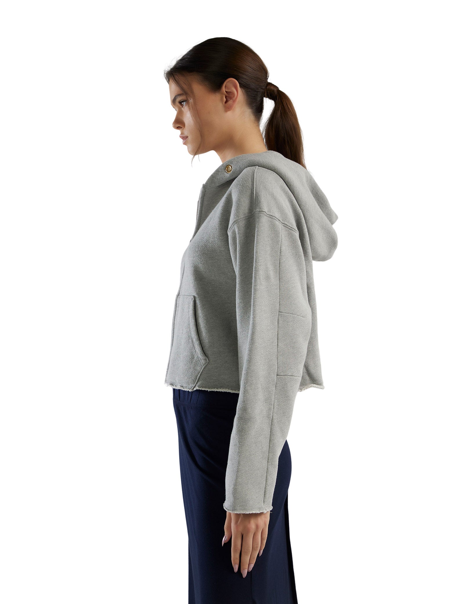 Rosa Raw Zip Hoodie