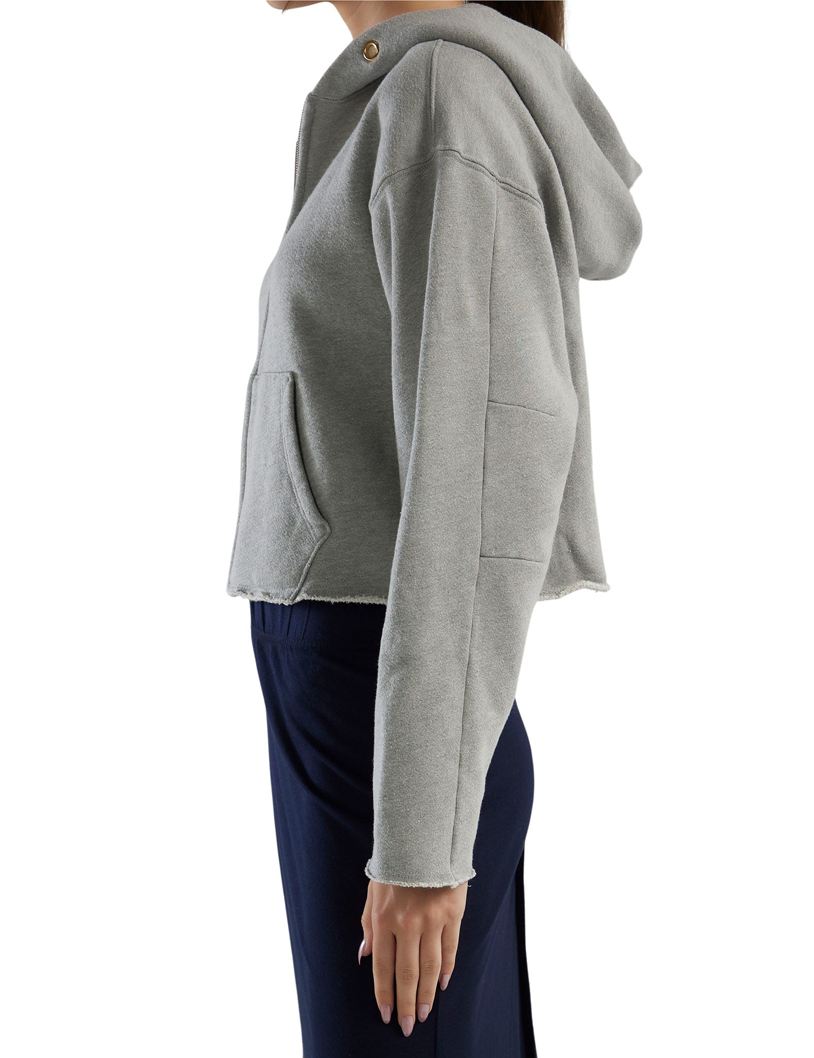 Rosa Raw Zip Hoodie