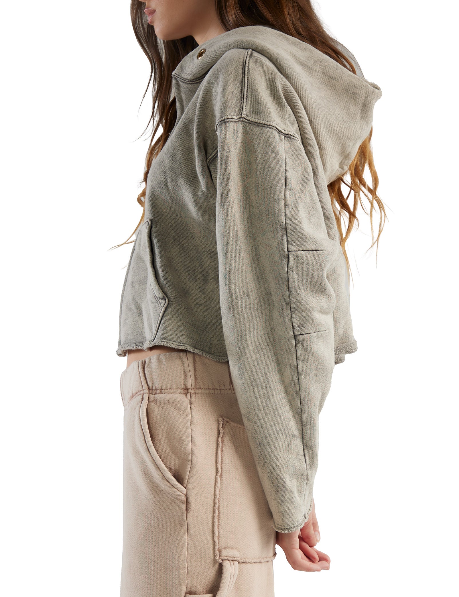 Rosa Raw Zip Hoodie