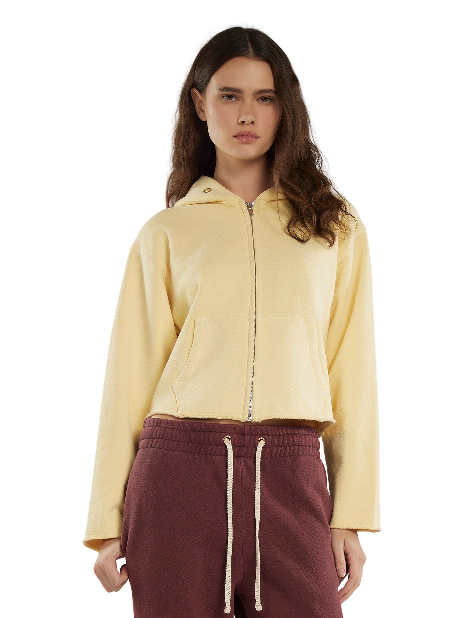 Rosa Raw Zip Hoodie