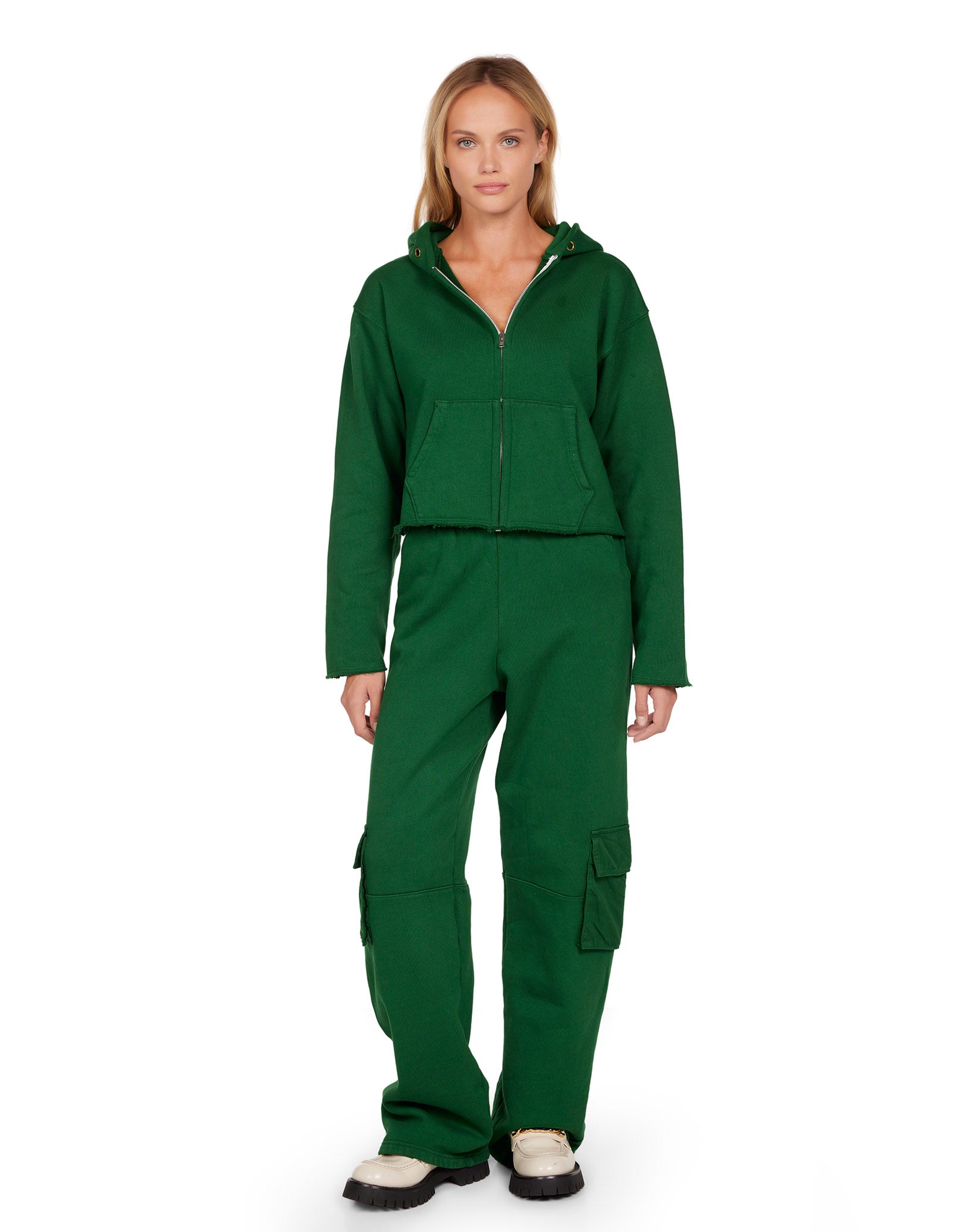 Rosa Raw Zip Hoodie