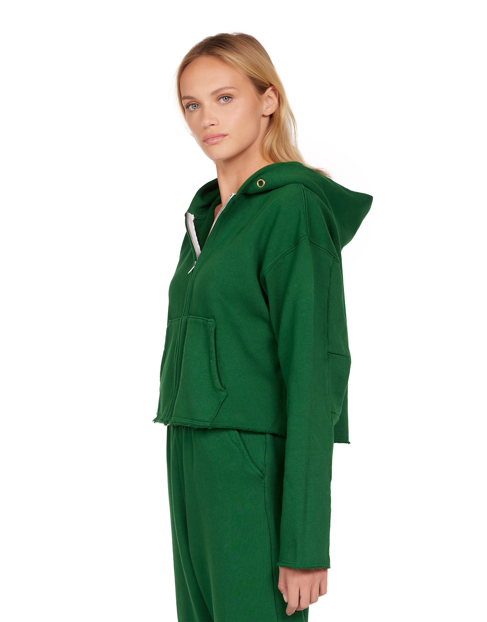 Rosa Raw Zip Hoodie