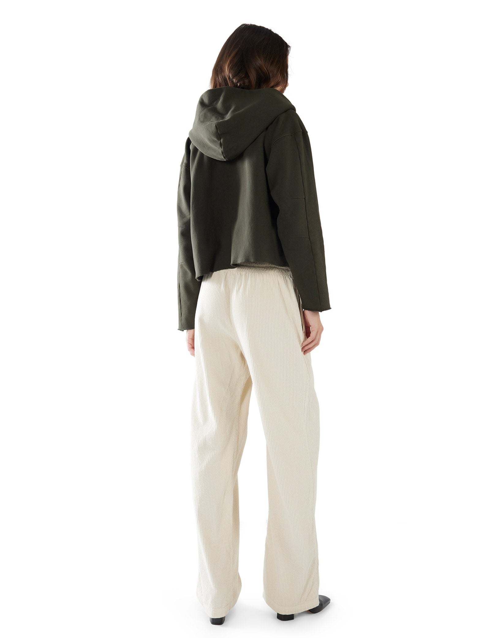 Rachel Raw Crop Hoodie