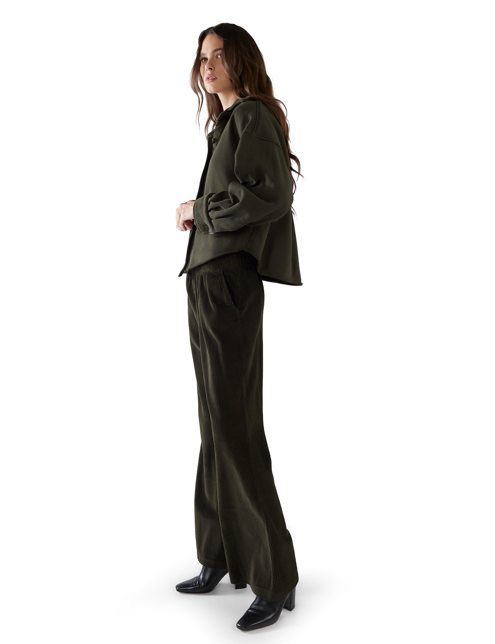 Alison Oversized Crop Button Up