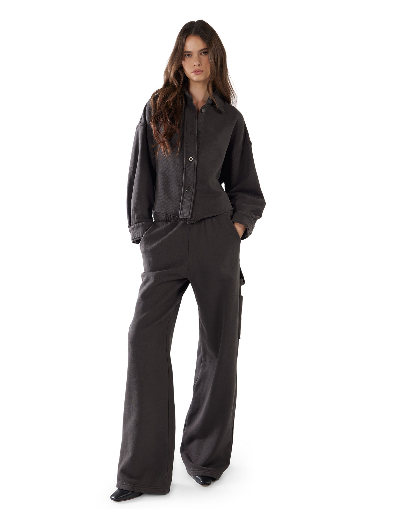 Alison Oversized Crop Button Up