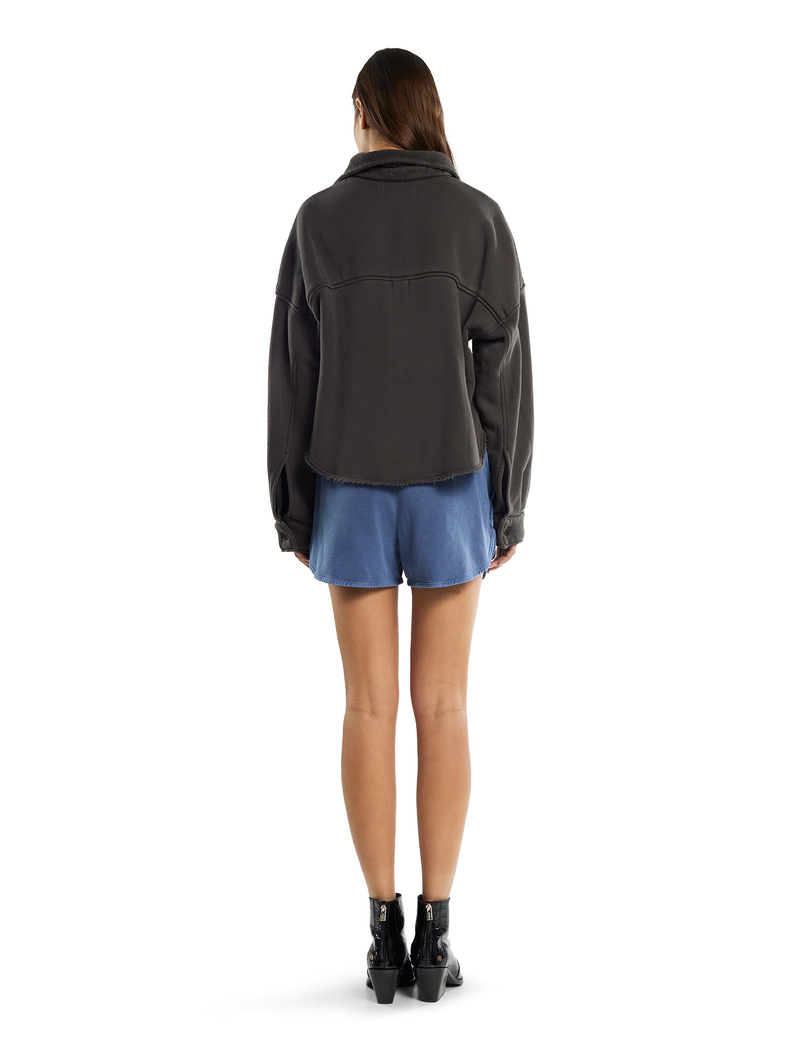 Phoebe Oversized Crop Button Up