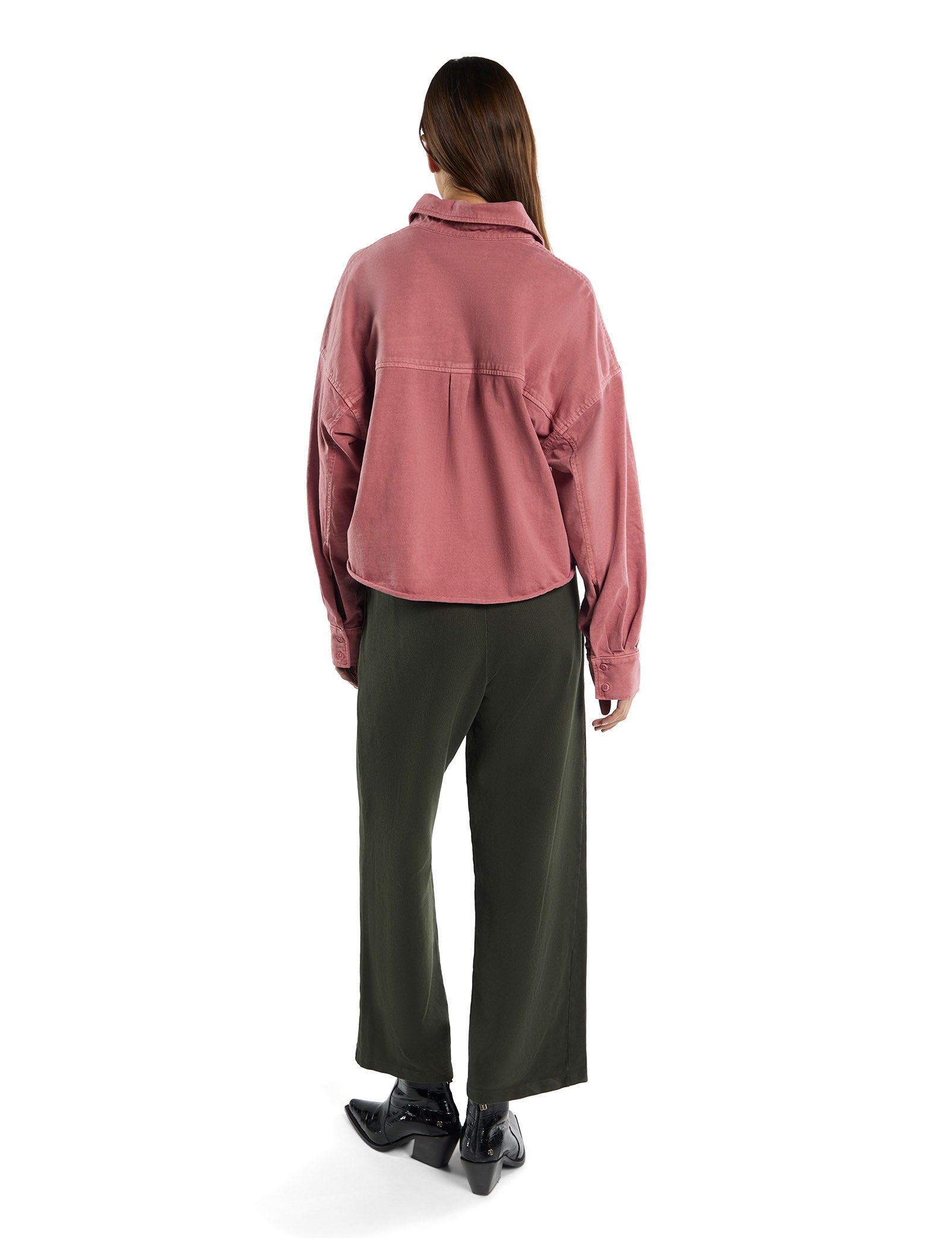 Coopa Oversized Crop Button Up