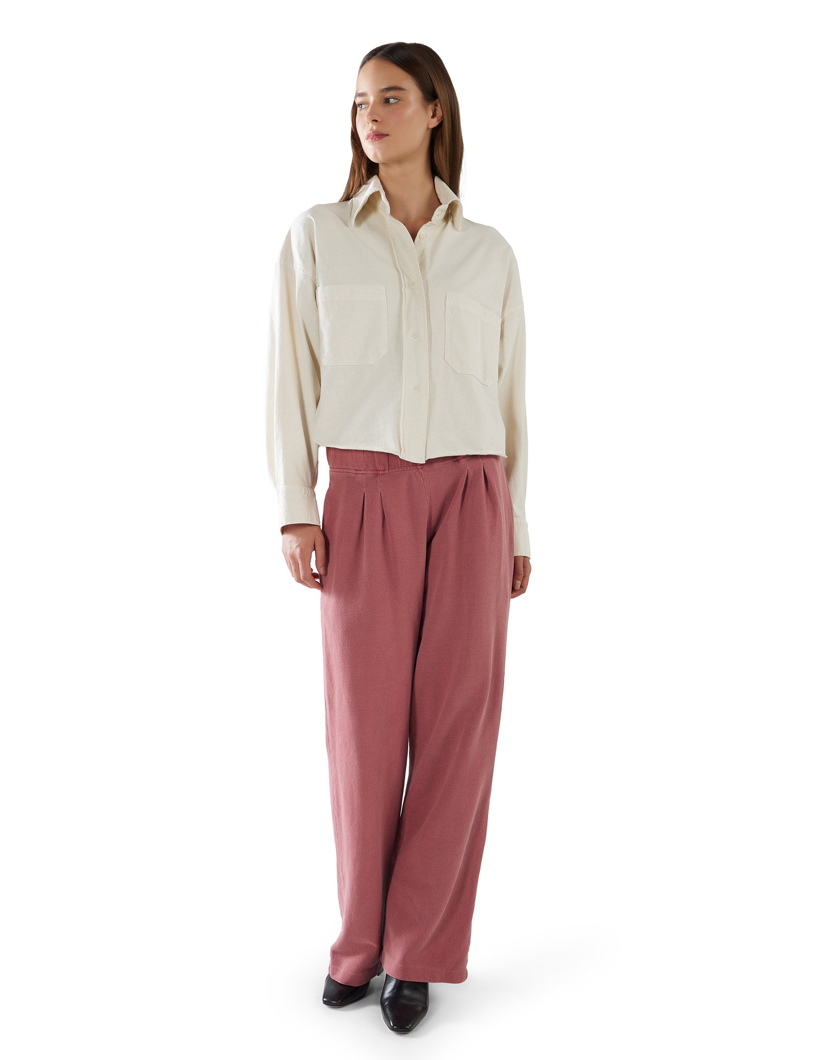 Coopa Oversized Crop Button Up