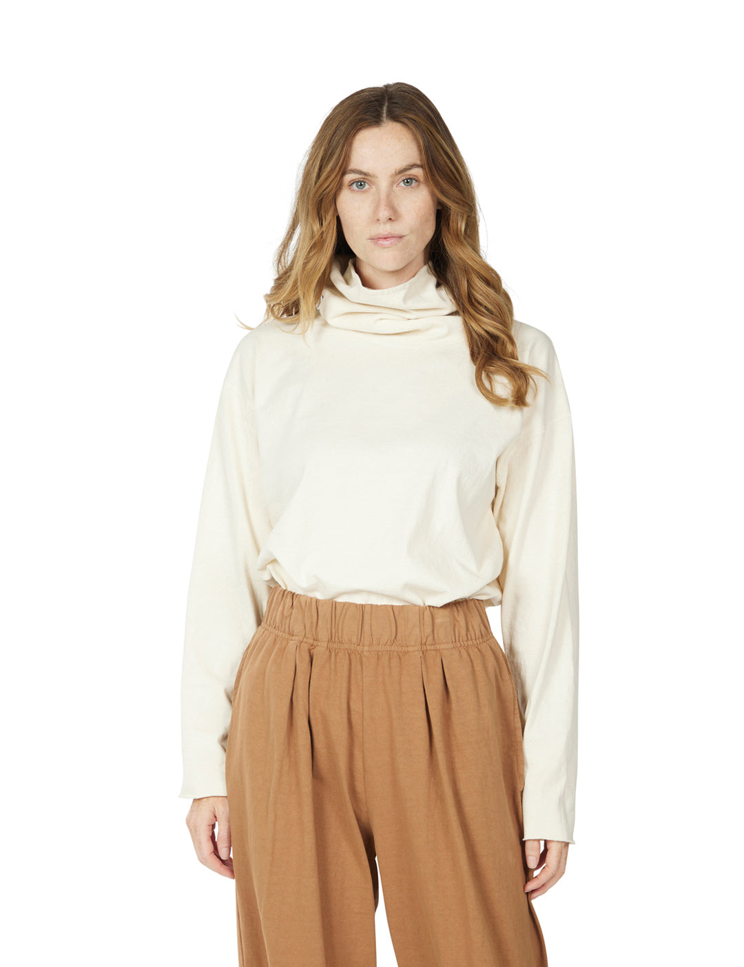Heavyweight Cowl Neck Long Sleeve