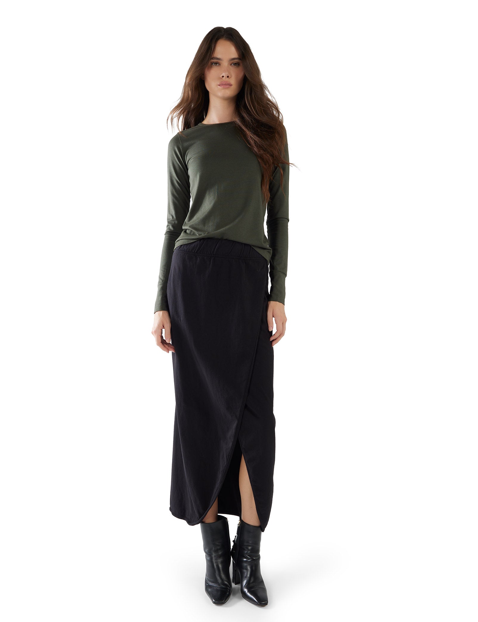 Milly Scallop Wrap Skirt