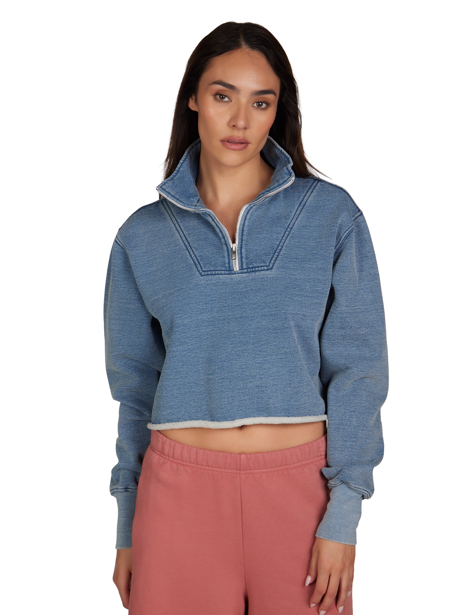 Haley Crop Half Zip Pullover