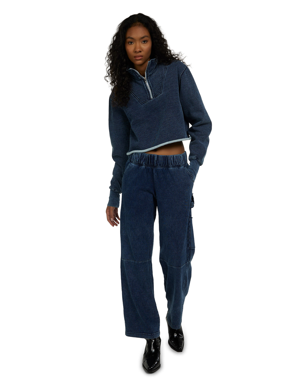 Haley Crop Half Zip Pullover