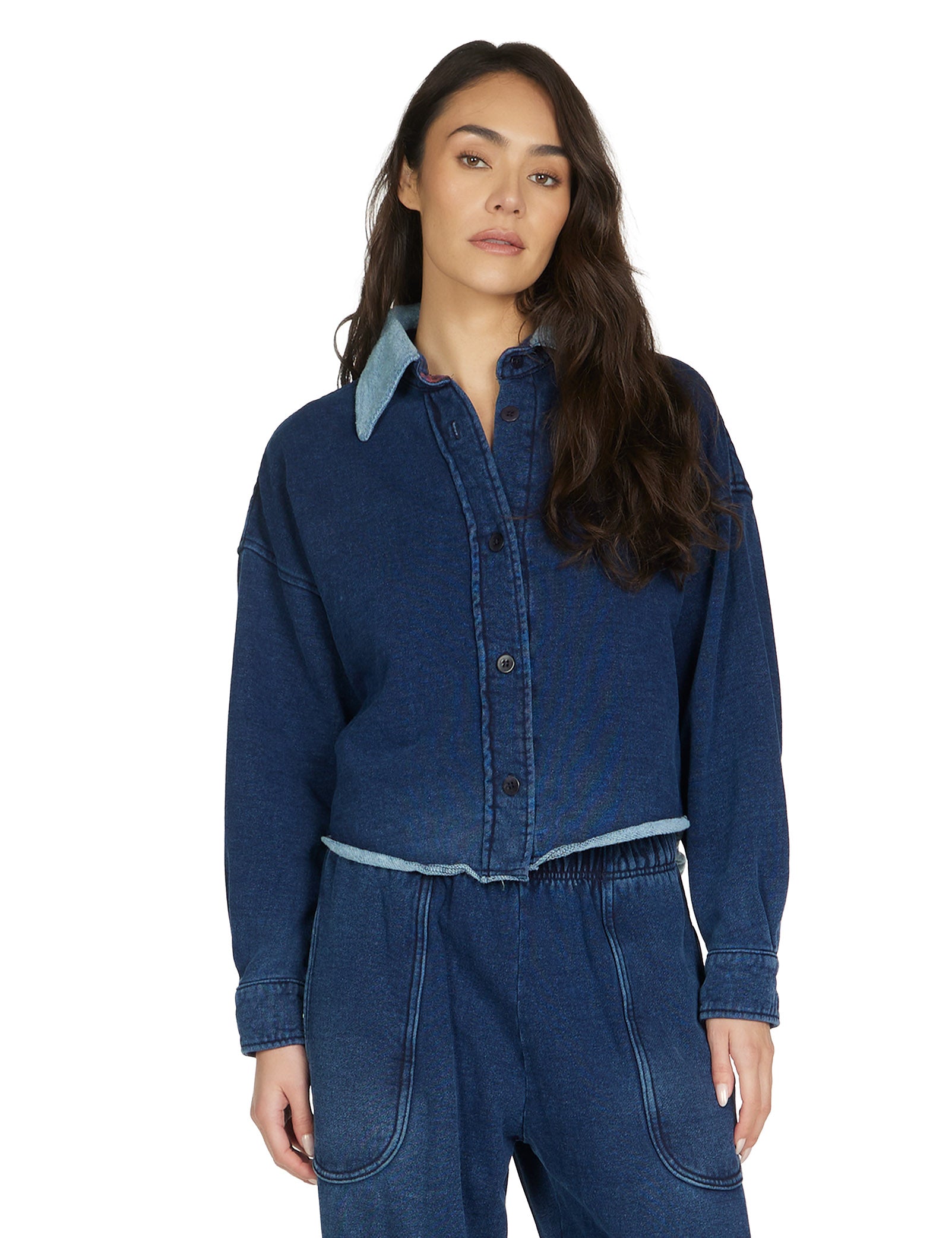 Alison Oversized Crop Button Up