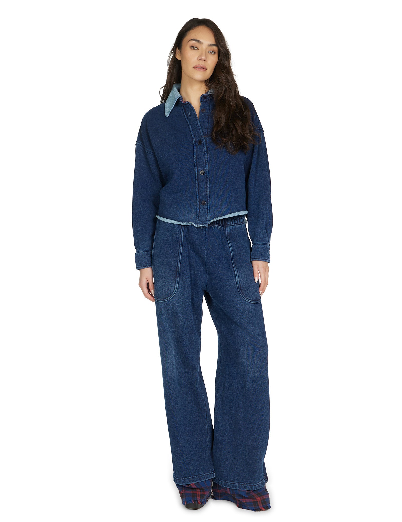 Alison Oversized Crop Button Up