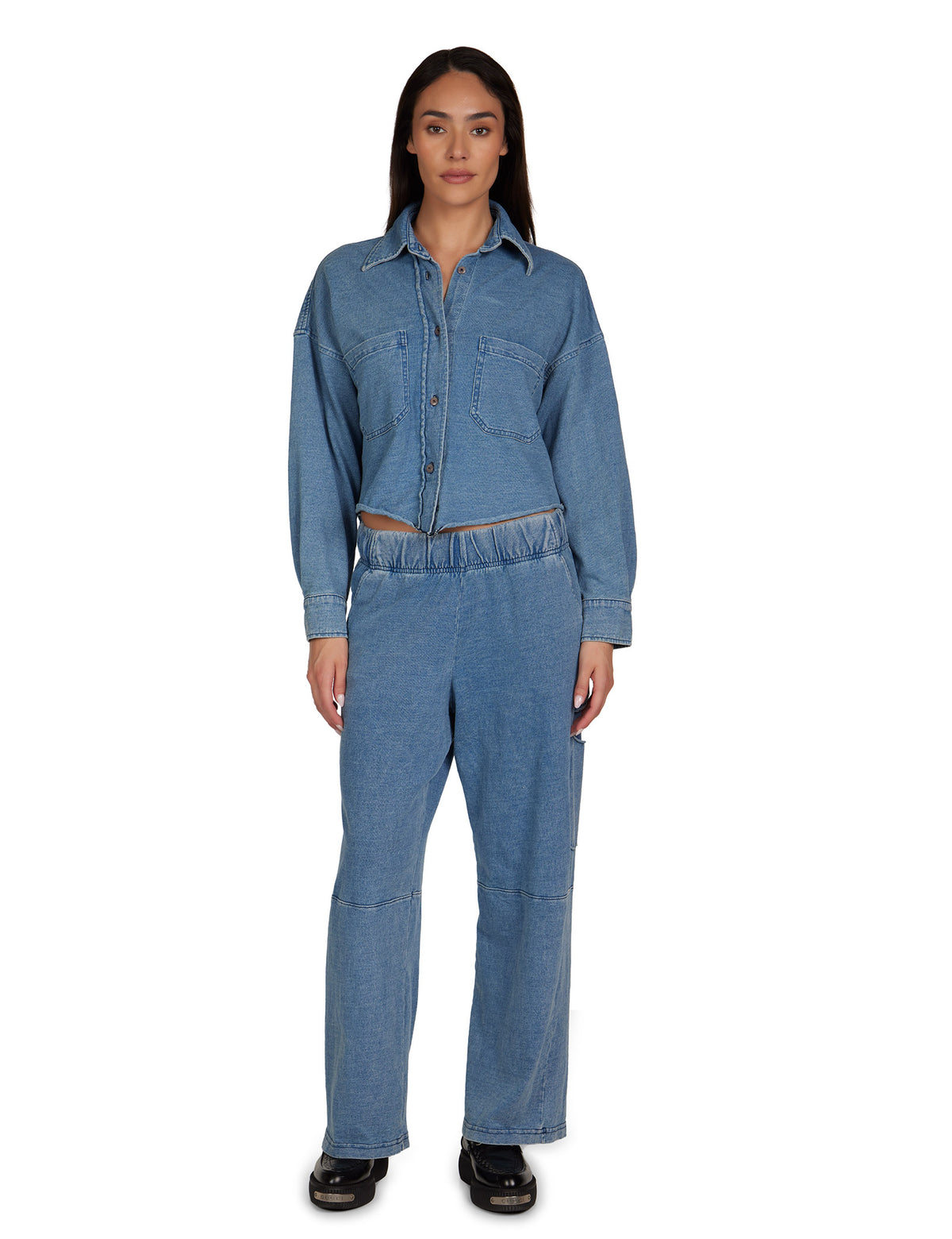 Coopa Oversized Crop Button Up