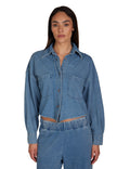 Coopa Oversized Crop Button Up