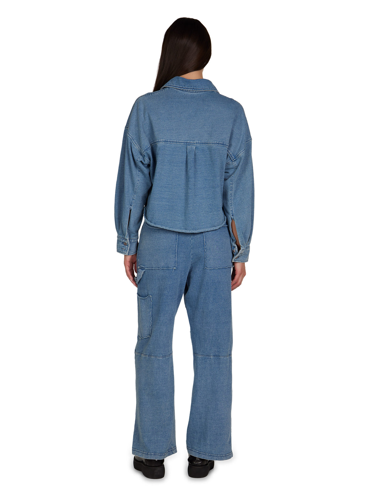 Coopa Oversized Crop Button Up