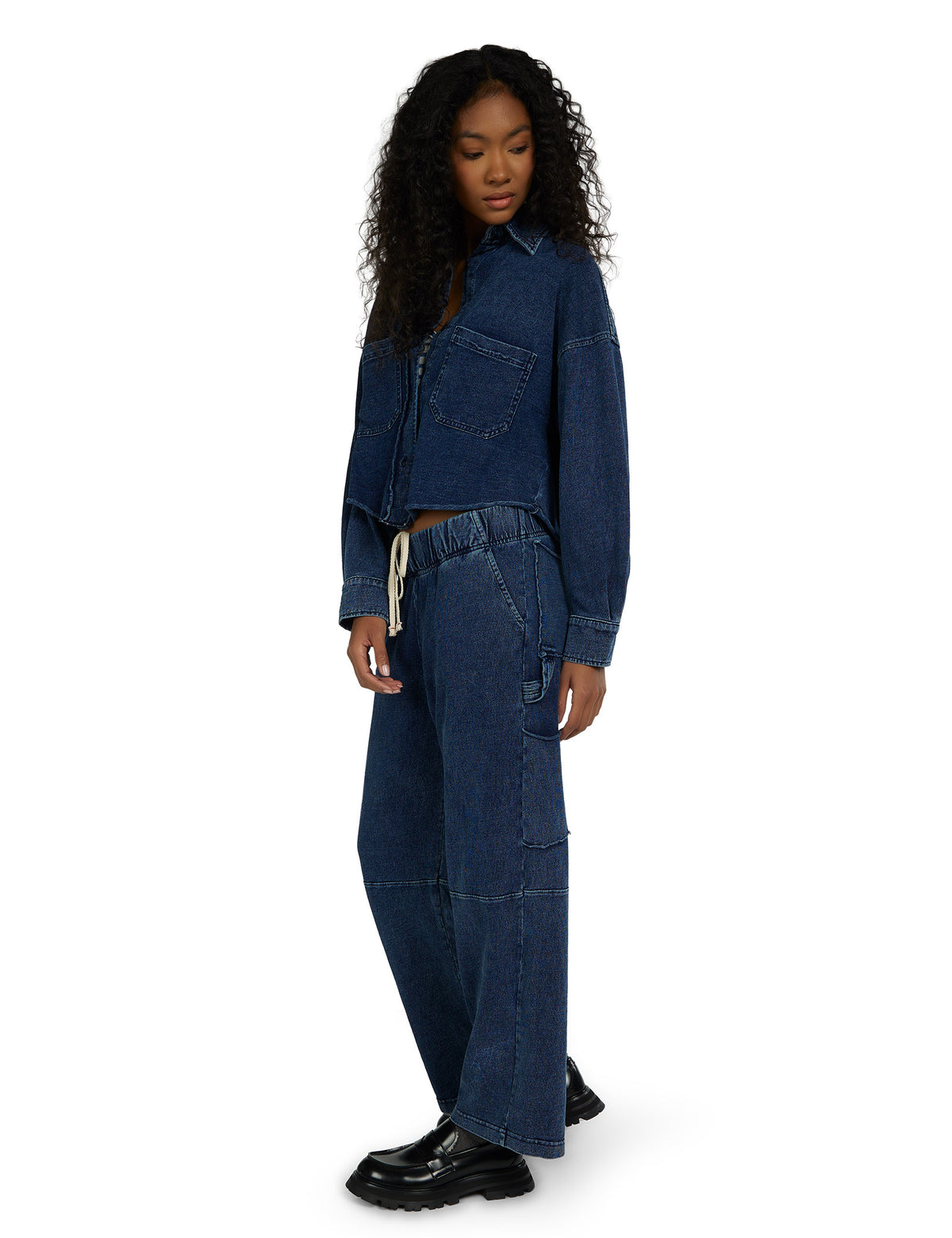 Coopa Oversized Crop Button Up