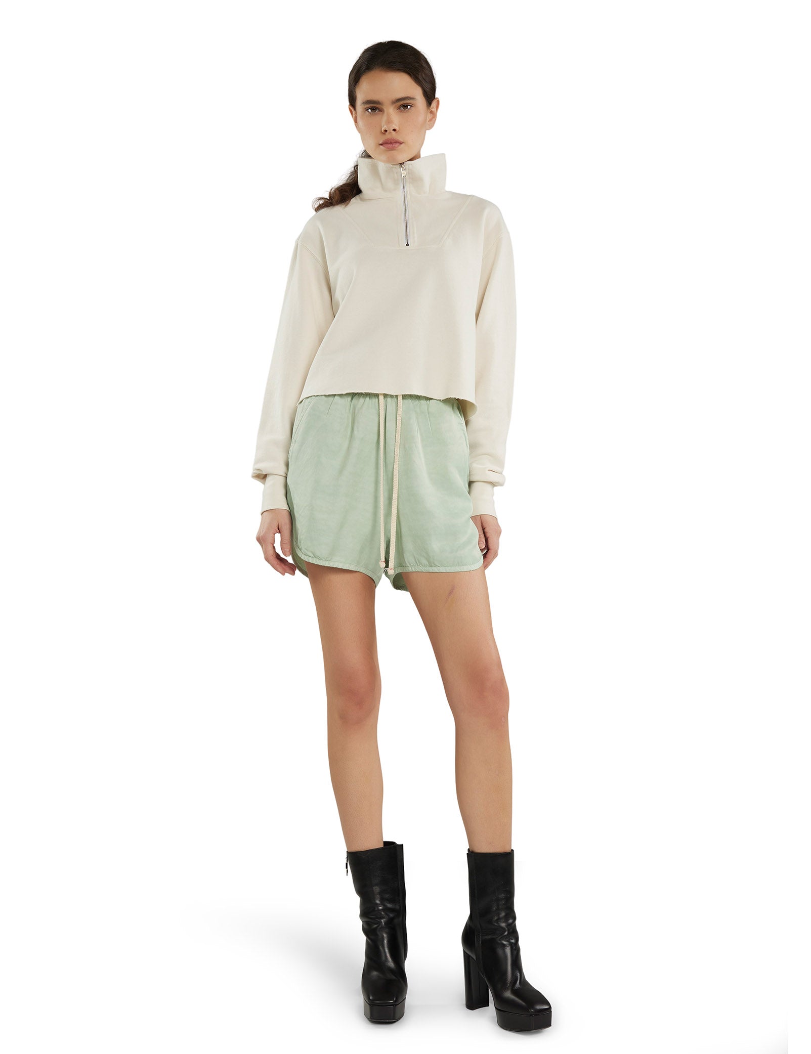 Haley Crop Half Zip Pullover